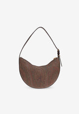 Etro Small Arnica Paisley Jacquard Hobo Bag Brown WP1I0002 AA001-M0019