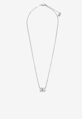 Dolce & Gabbana Embellished DG Logo Necklace Silver WNP1L1 W1111-87655