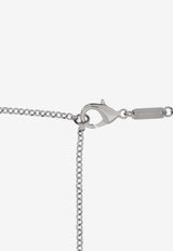Dolce & Gabbana Embellished DG Logo Necklace Silver WNP1L1 W1111-87655
