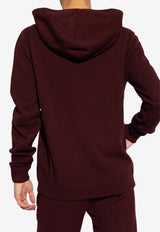Dolce & Gabbana Logo Plaque Hooded Sweatshirt Burgundy GXO33T JEMQ3-R0108