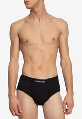 Tom Ford Logo Waistband Briefs - Set of 2 Black T4XC11040 0-002