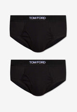Tom Ford Logo Waistband Briefs - Set of 2 Black T4XC11040 0-002