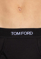 Tom Ford Logo Waistband Briefs - Set of 2 Black T4XC11040 0-002