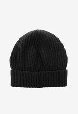 Dolce & Gabbana Logo Plaque Wool Beanie Gray GXK63T JEMQ5-S8292