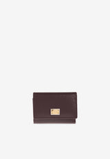 Dolce & Gabbana Logo Plaque Leather Wallet Purple BI0770 A1001-8M073