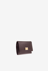 Dolce & Gabbana Logo Plaque Leather Wallet Purple BI0770 A1001-8M073