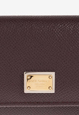 Dolce & Gabbana Logo Plaque Leather Wallet Purple BI0770 A1001-8M073