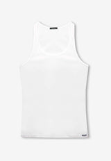 Tom Ford Ribbed Sleeveless T-shirt White T4D101210 0-100