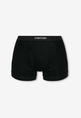 Tom Ford Logo Waistband Boxers Black T4LC31040 0-002