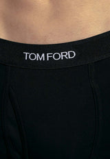 Tom Ford Logo Waistband Boxers Black T4LC31040 0-002