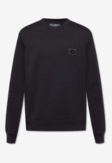 Dolce & Gabbana Logo Plaque Crewneck Sweatshirt Black G9ABJT G7F2G-N0000