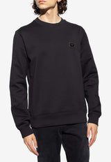 Dolce & Gabbana Logo Plaque Crewneck Sweatshirt Black G9ABJT G7F2G-N0000