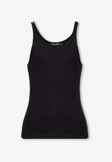 Dolce & Gabbana Ribbed Crewneck Tank Top Black G8PA8T FU7AV-N0000