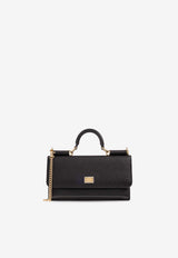 Dolce & Gabbana Mini Dauphine Print Leather Handbag Black BI3280 A1001-80999