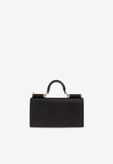 Dolce & Gabbana Mini Dauphine Print Leather Handbag Black BI3280 A1001-80999