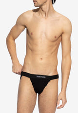 Tom Ford Logo Waistband Jockstrap Black T4LC61040 0-002