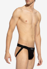Tom Ford Logo Waistband Jockstrap Black T4LC61040 0-002