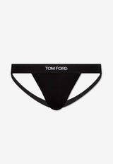 Tom Ford Logo Waistband Jockstrap Black T4LC61040 0-002