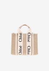Chloé Small Woody Tote Bag Beige CHC22AS397 I26-6J5
