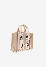 Chloé Small Woody Tote Bag Beige CHC22AS397 I26-6J5