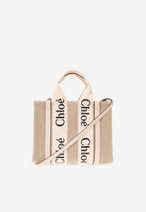 Chloé Small Woody Tote Bag Beige CHC22AS397 I26-6J5