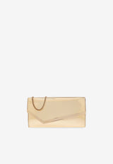 Jimmy Choo Emmie Mirrored-Effect Clutch Bag Gold EMMIE MIF-GOLD