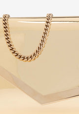 Jimmy Choo Emmie Mirrored-Effect Clutch Bag Gold EMMIE MIF-GOLD