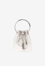Jimmy Choo Mini Bon Bon Mirrored Leather Bucket Bag Silver BON BON XVK-SILVER