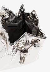 Jimmy Choo Mini Bon Bon Mirrored Leather Bucket Bag Silver BON BON XVK-SILVER