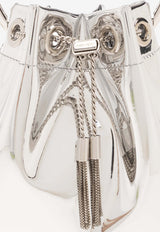 Jimmy Choo Mini Bon Bon Mirrored Leather Bucket Bag Silver BON BON XVK-SILVER