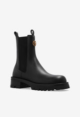 Medusa Leather Chelsea Boots