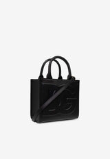 Dolce & Gabbana Embossed DG Logo Leather Shoulder Bag Black BB7479 AW576-80999