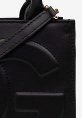 Dolce & Gabbana Embossed DG Logo Leather Shoulder Bag Black BB7479 AW576-80999