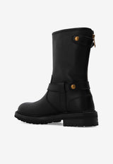 Dolce & Gabbana Leather Biker Boots Black A70032 AO018-80999