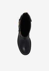 Dolce & Gabbana Leather Biker Boots Black A70032 AO018-80999