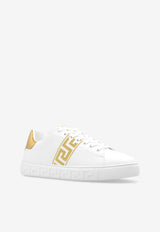 Versace Greca Lurex Low-Top Sneakers White 1014460 1A00776-2W110