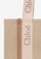 Chloé Medium Woody Tote Bag Beige CHC23AS383 L17-26Y