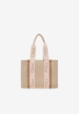 Chloé Medium Woody Tote Bag Beige CHC23AS383 L17-26Y