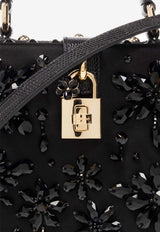 Dolce & Gabbana Crystal Embellished Dolce Box Handbag Black BB5970 AR441-8S485