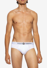 Dolce & Gabbana Logo Waistband Briefs White M3C01J ONN94-W0800