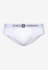 Dolce & Gabbana Logo Waistband Briefs White M3C01J ONN94-W0800
