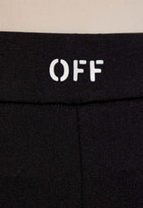 Off-White OFF Stamped Flared Pants Black OWCD023C99 JER001-1001