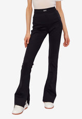 Off-White OFF Stamped Flared Pants Black OWCD023C99 JER001-1001
