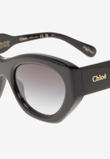 Chloé Gayia Oval Sunglasses Gray CH0220S 0-001