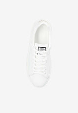 Greca Low-Top Faux-Leather Sneakers