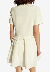 Moncler Logo Patch Mini Flared Dress Cream J10938I00019 89A1K-034