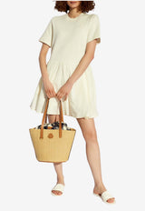 Moncler Logo Patch Mini Flared Dress Cream J10938I00019 89A1K-034
