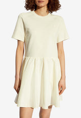 Moncler Logo Patch Mini Flared Dress Cream J10938I00019 89A1K-034