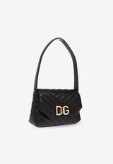 Dolce & Gabbana Lop Quilted Leather Shoulder Bag Black BB7487 AD155-80999