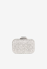 Jimmy Choo Cloud Shimmer Clutch Silver CLOUD EXC-CRYSTAL